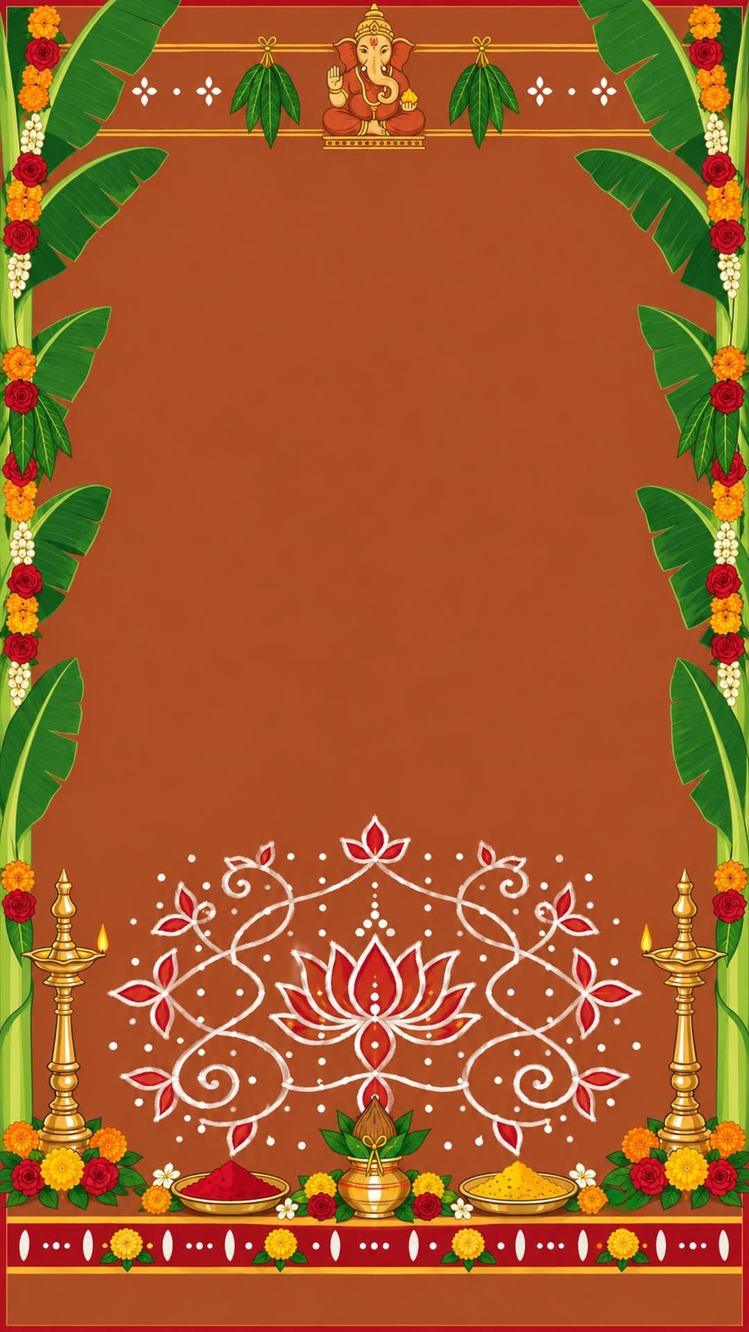 Kolam Threshold: wedding invitation video template