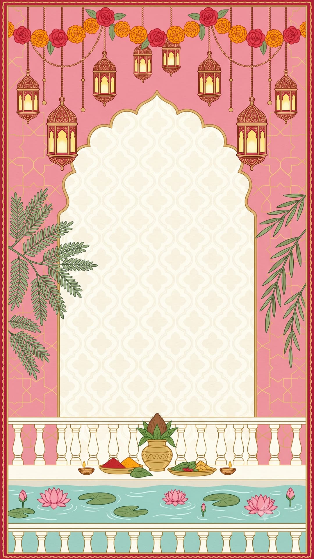 Rose Lantern: wedding invitation video template
