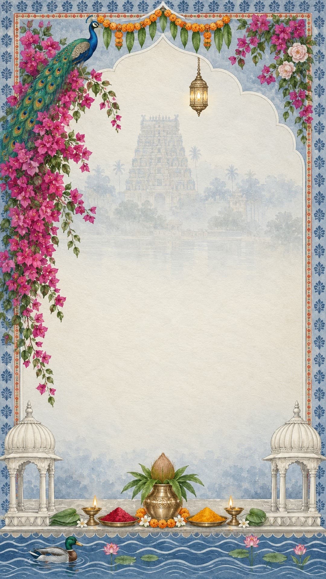 Temple Mist: wedding invitation video template