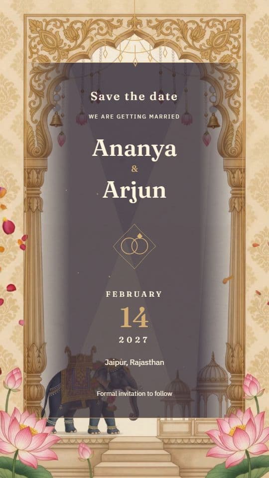 Royal Evening: save-the-date invitation video template